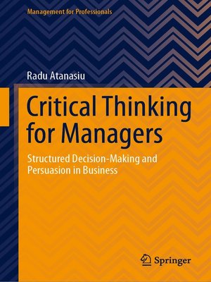 cover image of Critical Thinking for Managers